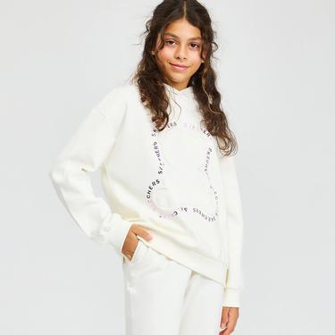  Skechers G 2Xi-Lock Loose Fit Sweatshirt Çocuk Beyaz Sweatshirt