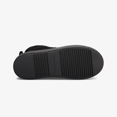  Tommy Hilfiger Lace-Up Faux Shearling Kadın Siyah Bot