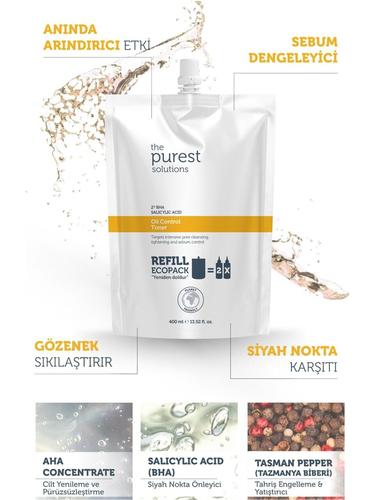  Sivilce & Siyah Nokta Karşıtı Salisilik Asit Tonik(Yağlı-Karma Ciltler) Ekolojik Yedek Paket 400ml