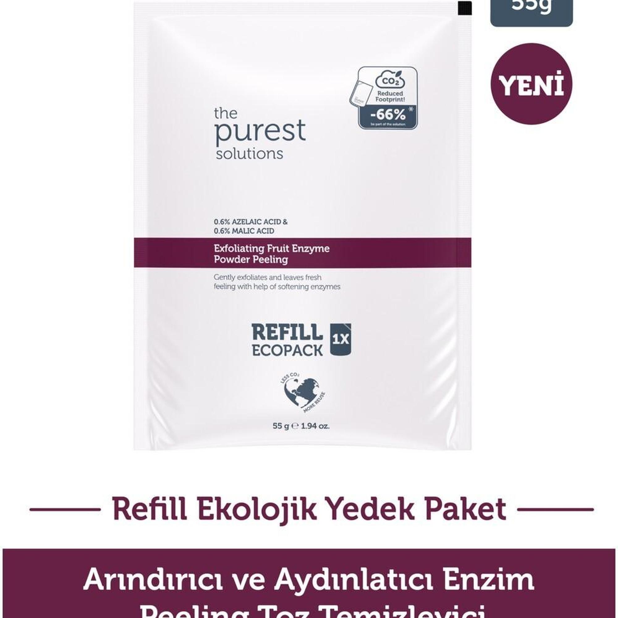 Arındırıcı ve Aydınlatıcı Enzim Peeling Toz Temizleyici 55 gr (%0,6 Azelaic Acid & Malic Acid)