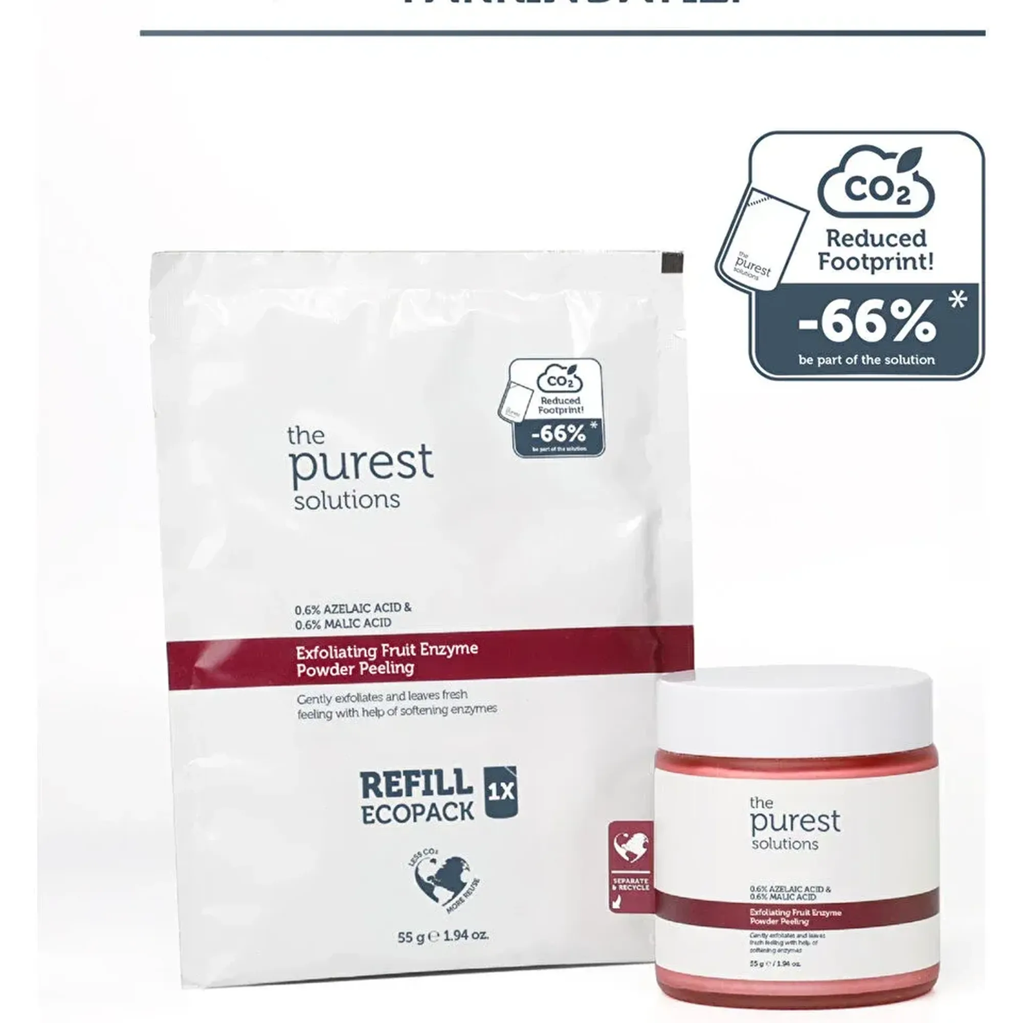 Arındırıcı ve Aydınlatıcı Enzim Peeling Toz Temizleyici 55 gr (%0,6 Azelaic Acid & Malic Acid)