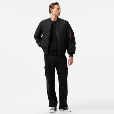  Alpha Industries  Reversible Onion Quilted Ma-1 Flight Unisex Siyah Ceket