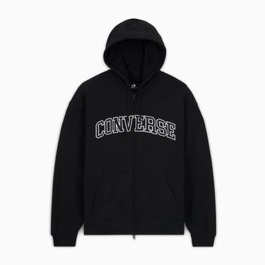  Converse Erkek Fermuarlı Siyah Hoodie