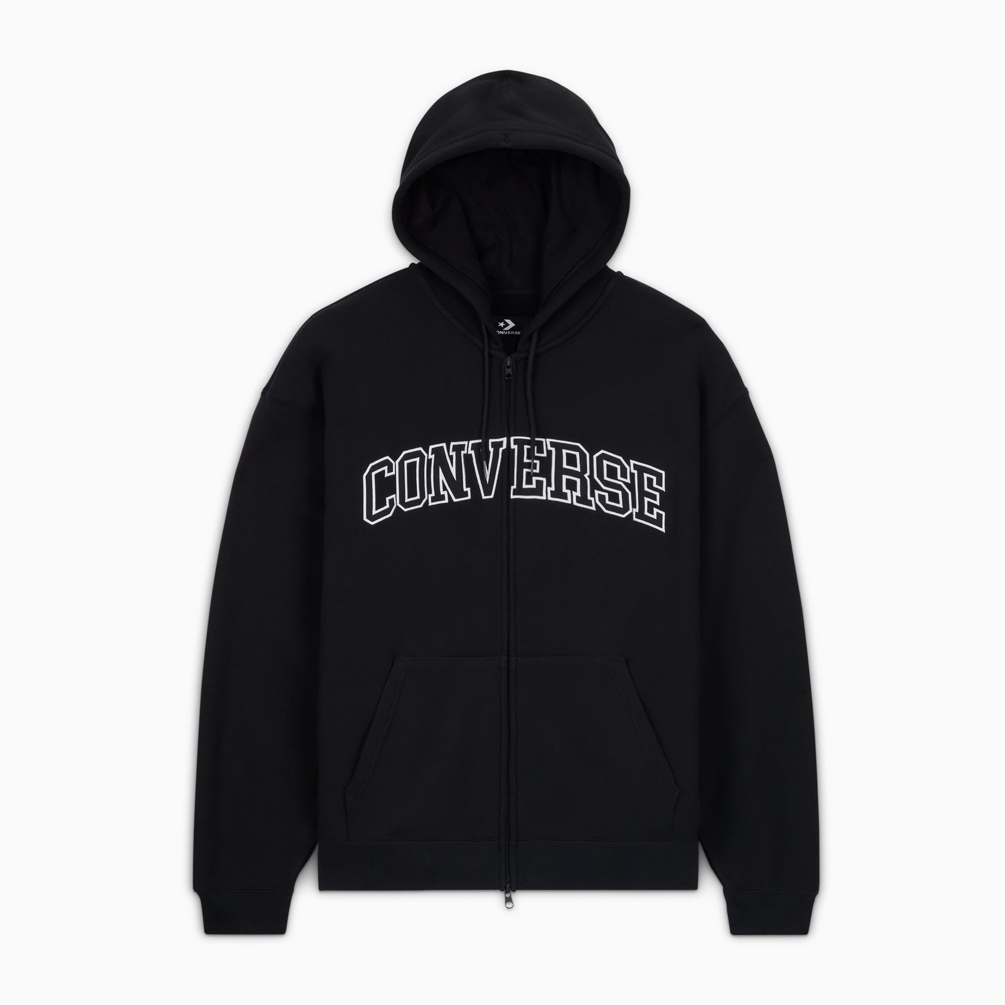  Converse Erkek Fermuarlı Siyah Hoodie