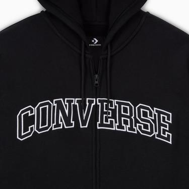  Converse Erkek Fermuarlı Siyah Hoodie