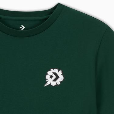  Converse Erkek Grafik Baskılı Yeşil T-Shirt