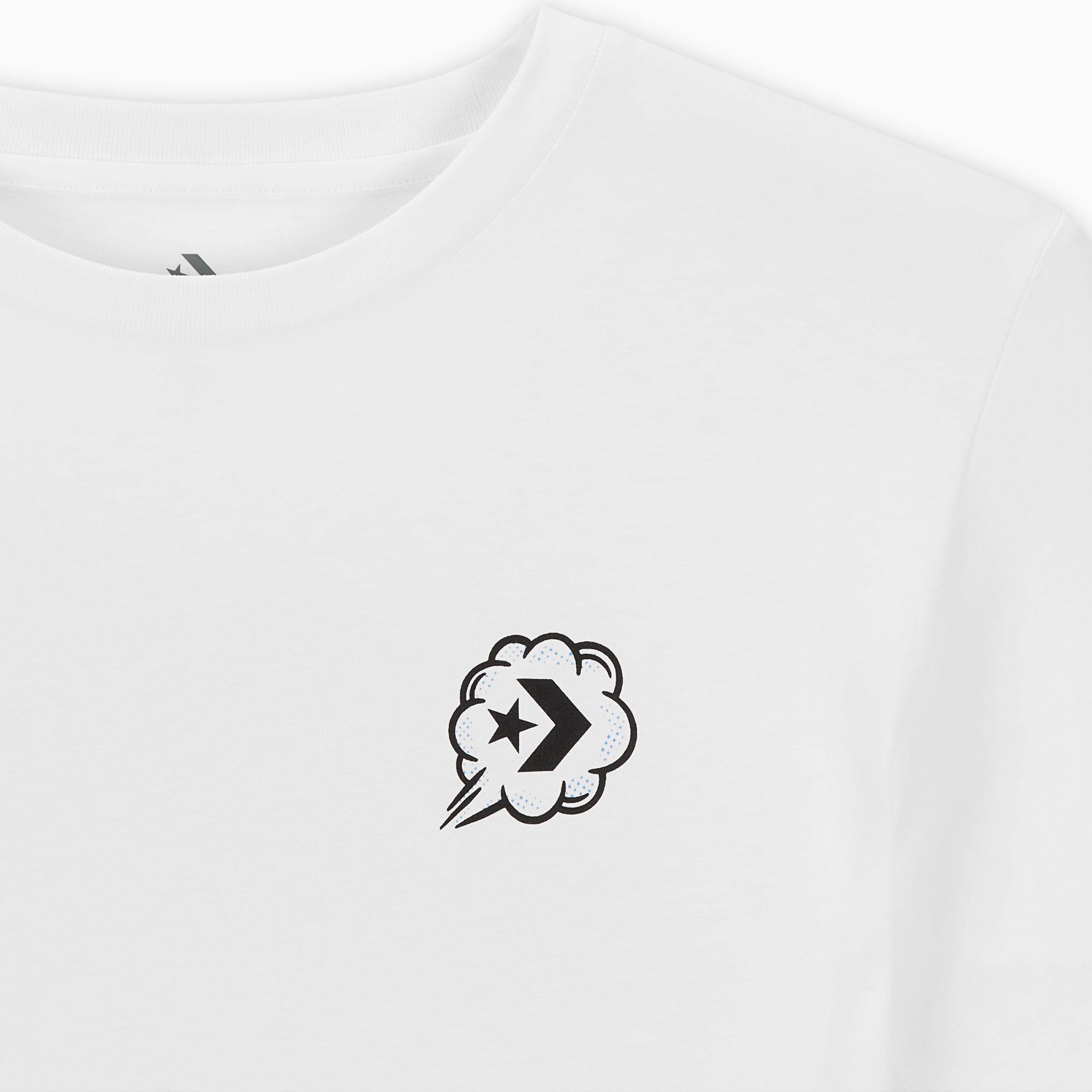 Converse Erkek Grafik Baskılı Beyaz T-Shirt