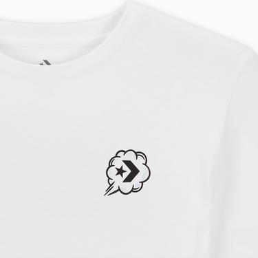  Converse Erkek Grafik Baskılı Beyaz T-Shirt