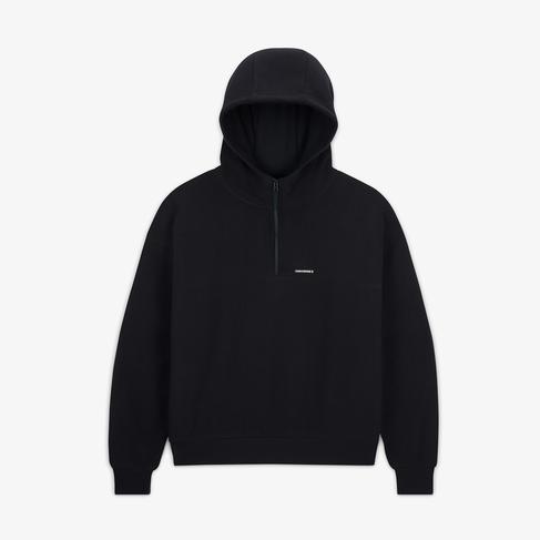  Converse Kadın Siyah Yarım Fermuarlı Hoodie