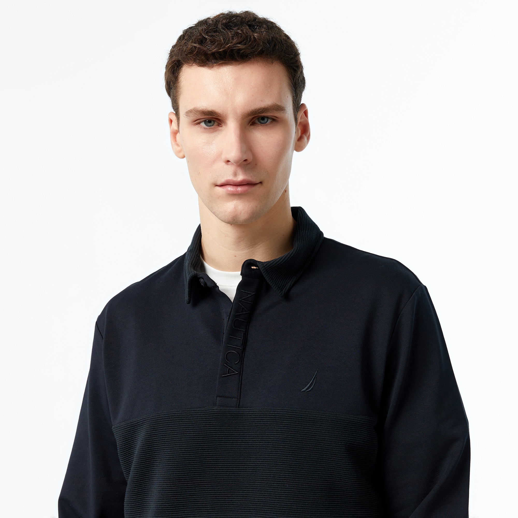 Nautica Erkek Siyah Uzun Kollu Polo