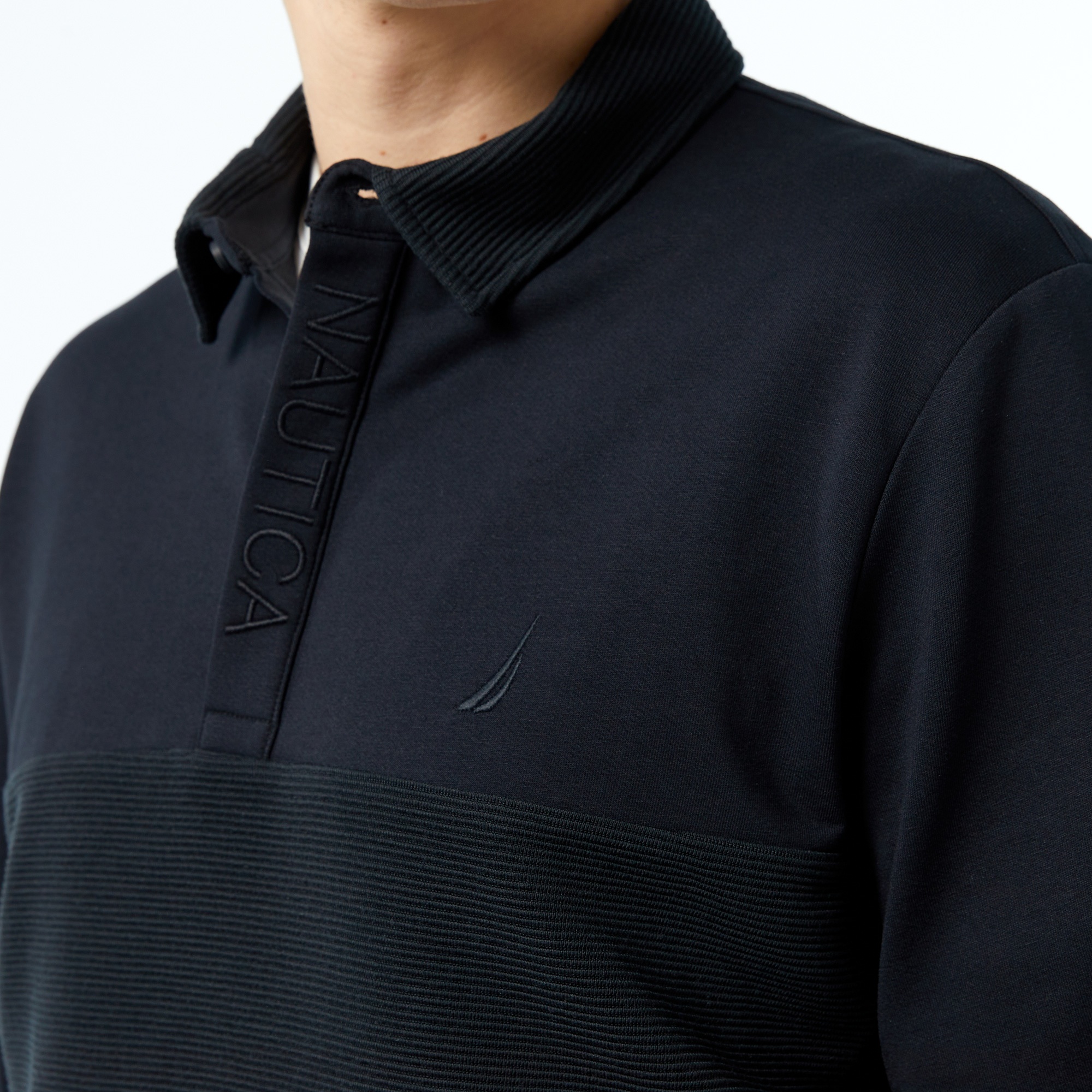 Nautica Erkek Siyah Uzun Kollu Polo