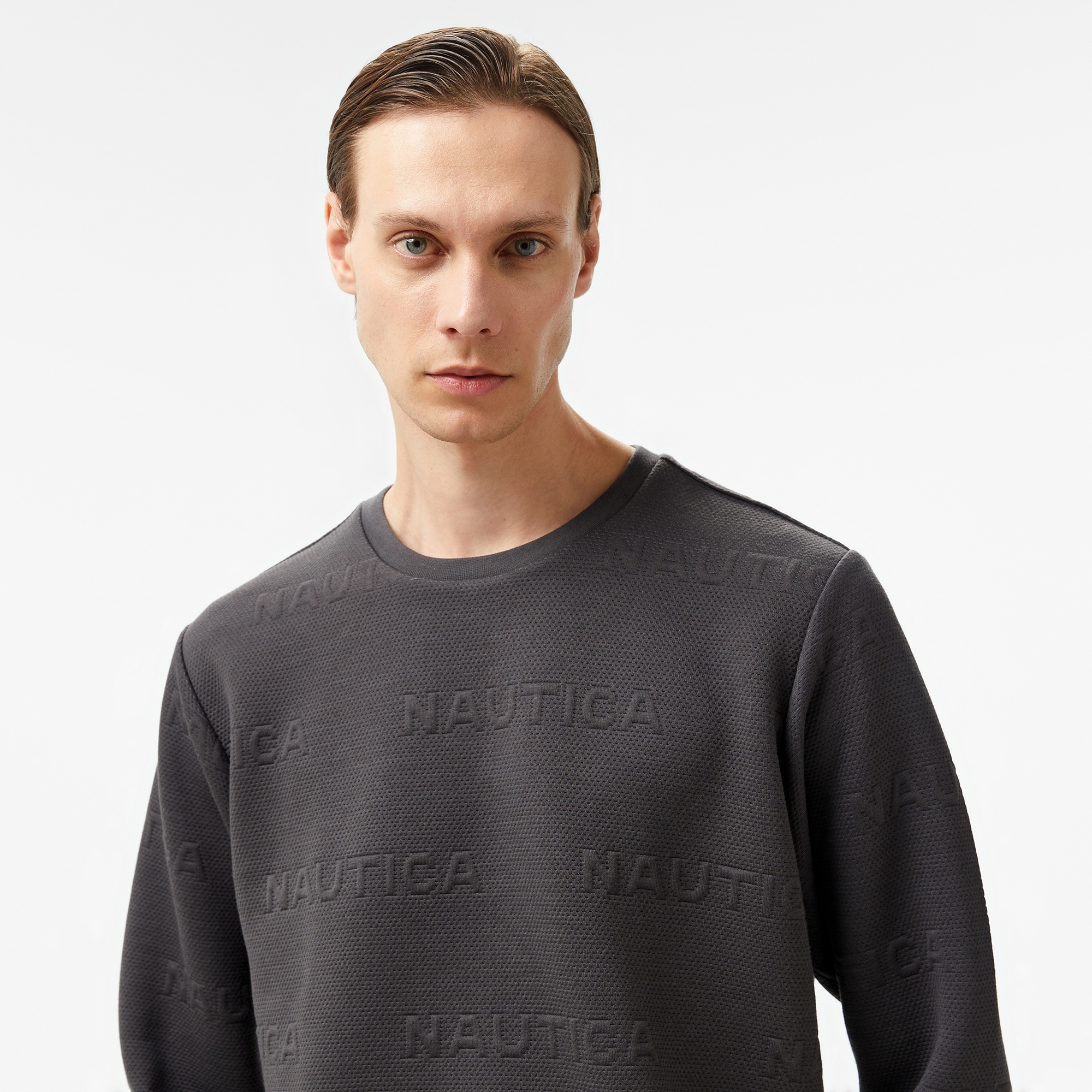 Nautica Erkek Gri Regular Fit Sweatshirt