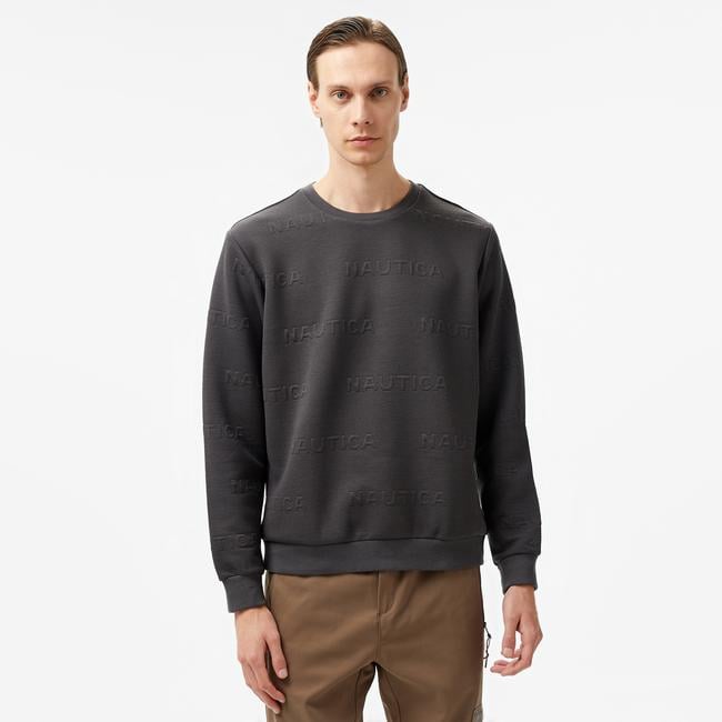  Nautica Erkek Gri Regular Fit Sweatshirt