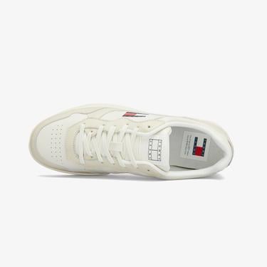  Tommy Hilfiger Jeans Cupsole Leather Erkek Bej Spor Ayakkabı