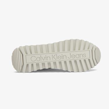  Calvin Klein Jeans Runner Laceup Ml Suede Kadın Bej Spor Ayakkabı