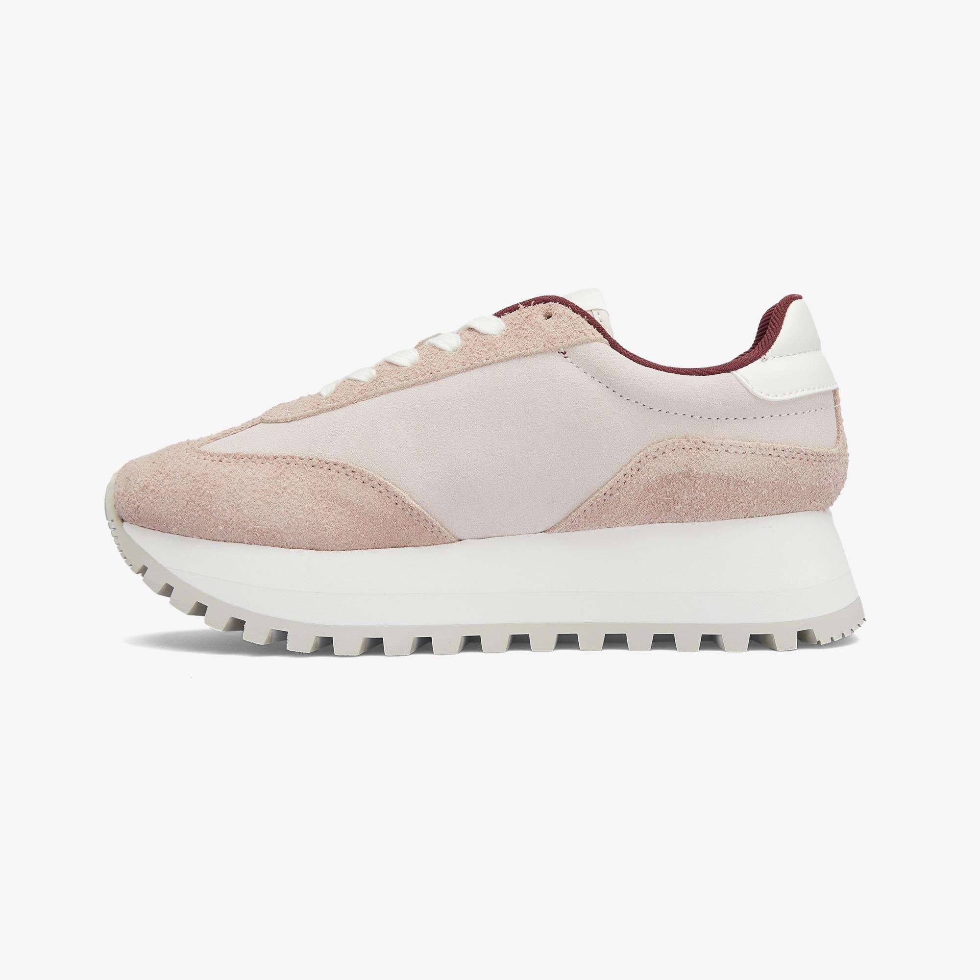 Calvin Klein Jeans Runner Laceup Ml Suede Kadın Bej Spor Ayakkabı