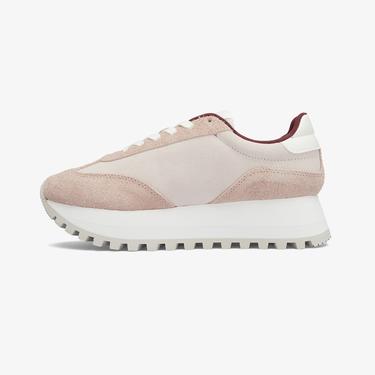  Calvin Klein Jeans Runner Laceup Ml Suede Kadın Bej Spor Ayakkabı