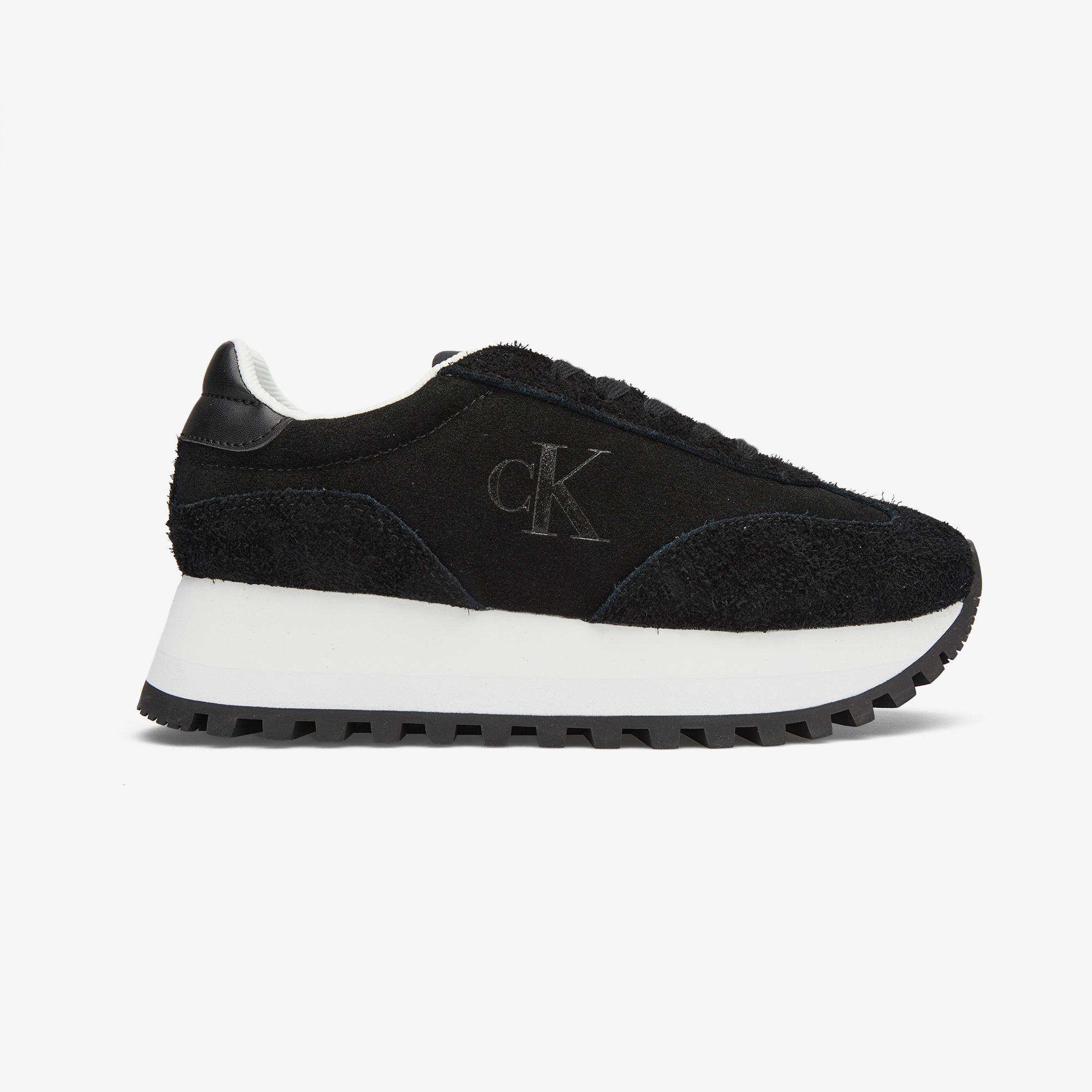 Calvin Klein Jeans Runner Laceup Ml Suede Kadın Siyah Spor Ayakkabı