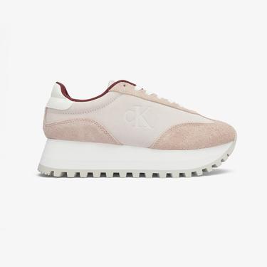  Calvin Klein Jeans Runner Laceup Ml Suede Kadın Bej Spor Ayakkabı