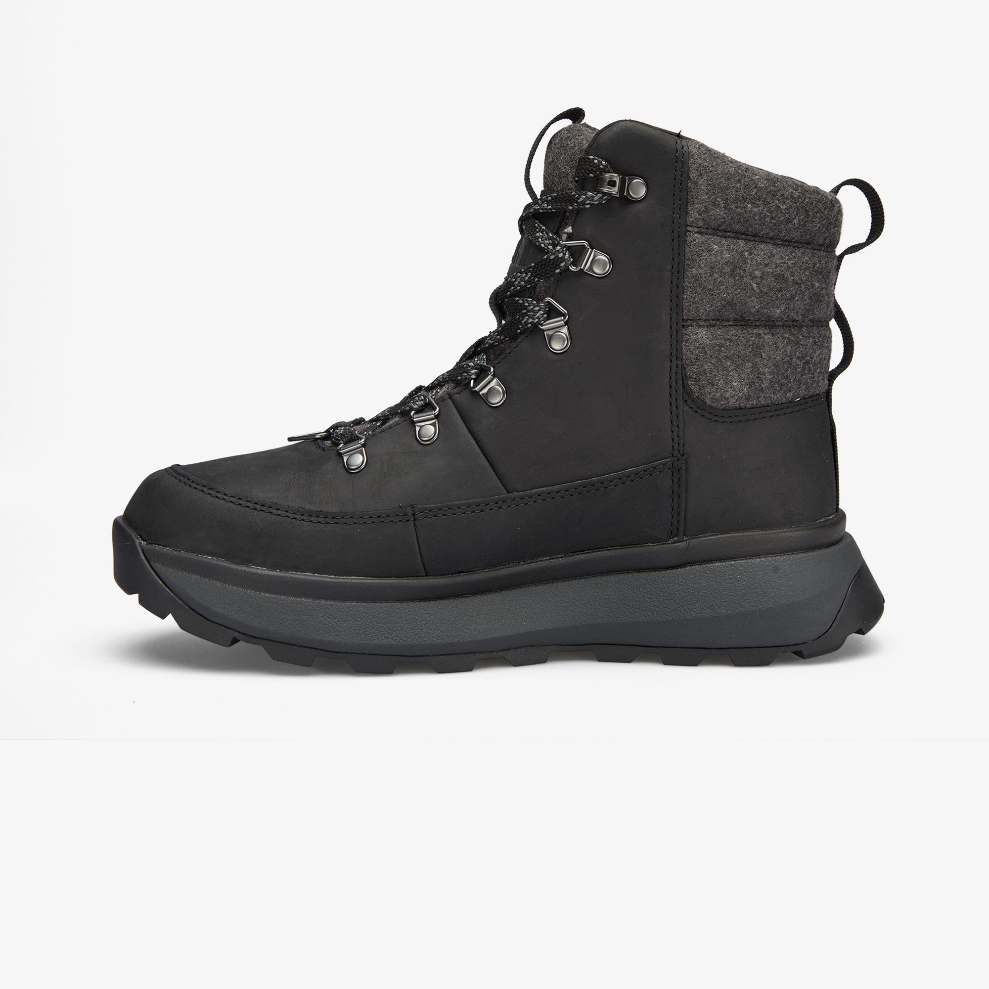 The North Face Bergen Deri Erkek Gri Su Geçirmez Kar Botu