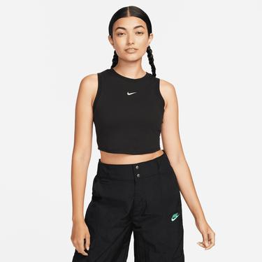  Nike Sportswear Essentials Kadın Siyah Crop T-Shirt