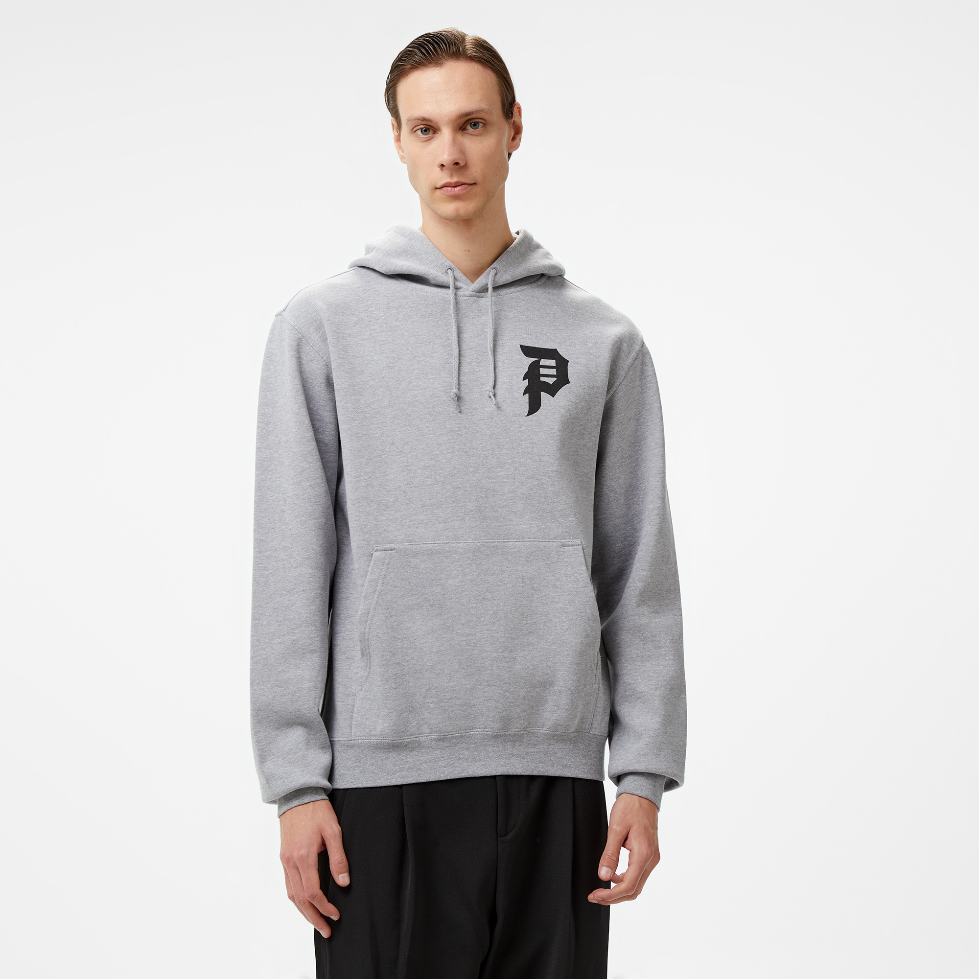 Primitive Courage Hood Erkek Gri Hoodie