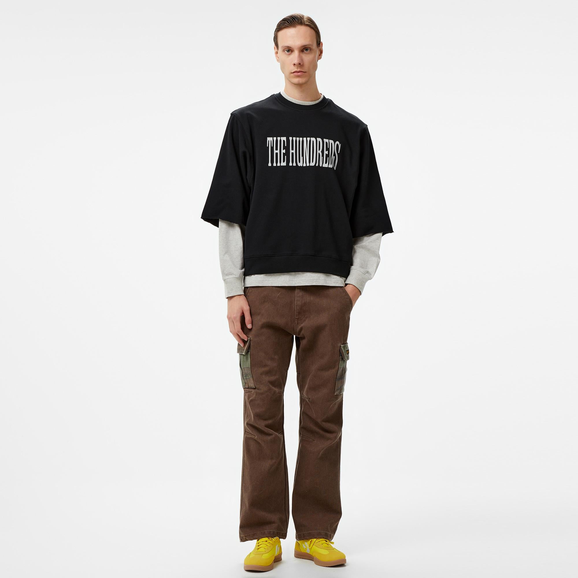 The Hundreds Layer Crewneck Erkek Siyah Sweatshirt