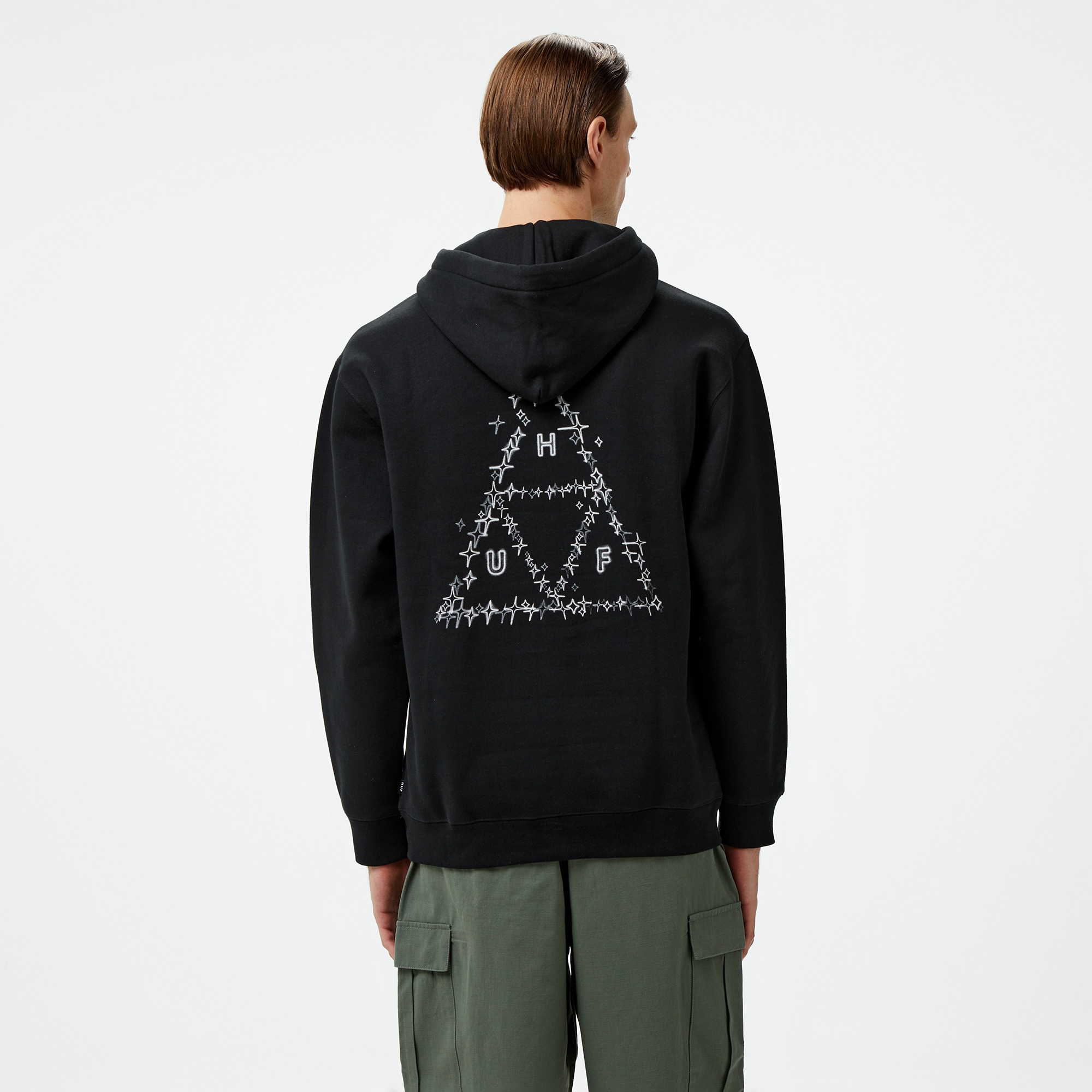 Huf Gleam P/O Erkek Siyah Hoodie