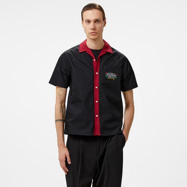  The Hundreds Giles SS Woven Erkek Siyah Gömlek