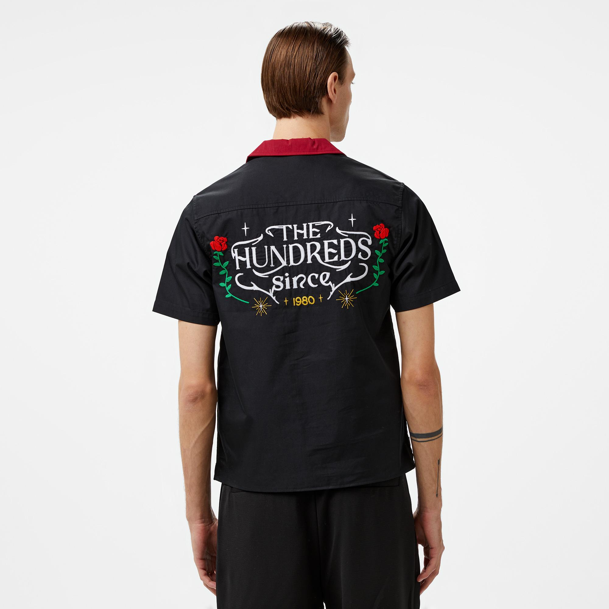 The Hundreds Giles SS Woven Erkek Siyah Gömlek