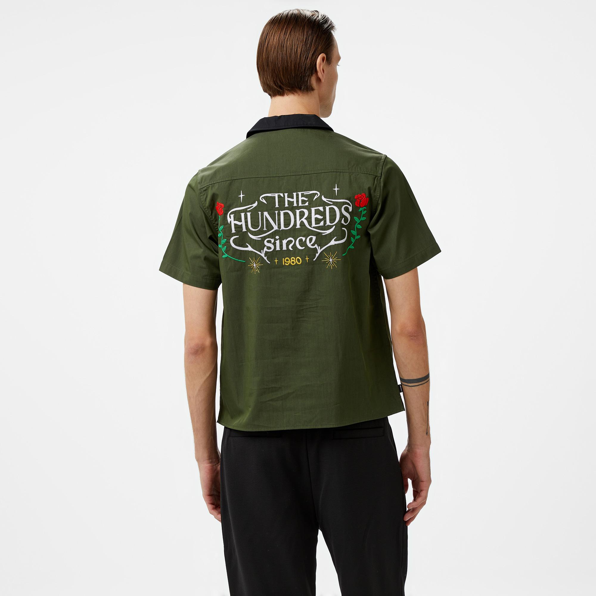 The Hundreds Giles Woven Erkek Yeşil Gömlek