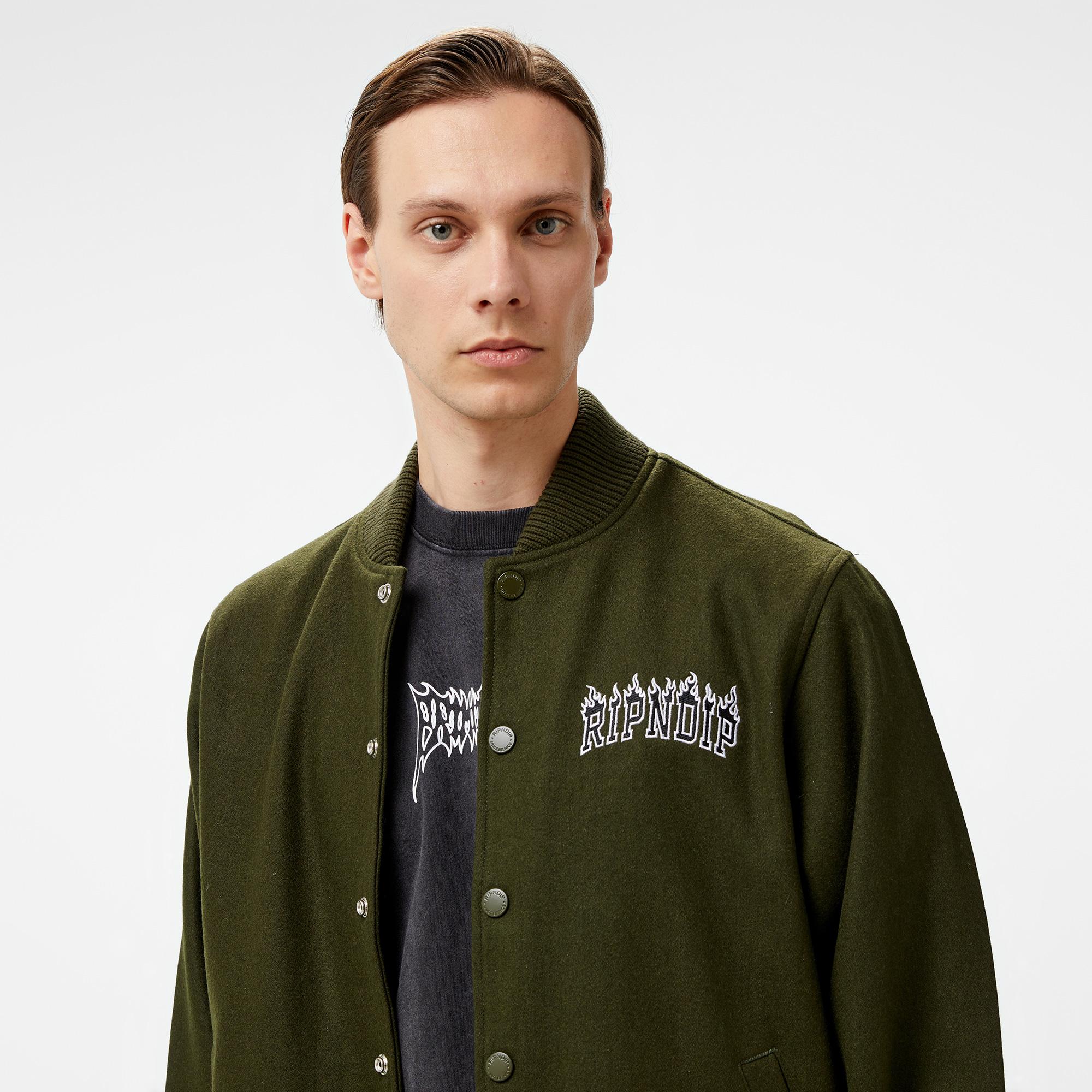 Rip N Dip Fire Spirit Varsity Erkek Yeşil Ceket