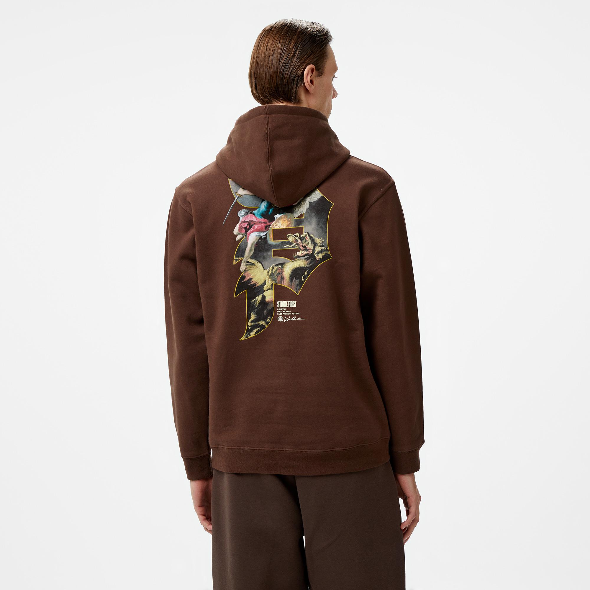 Primitive Courage Hood Erkek Kahverengi Hoodie
