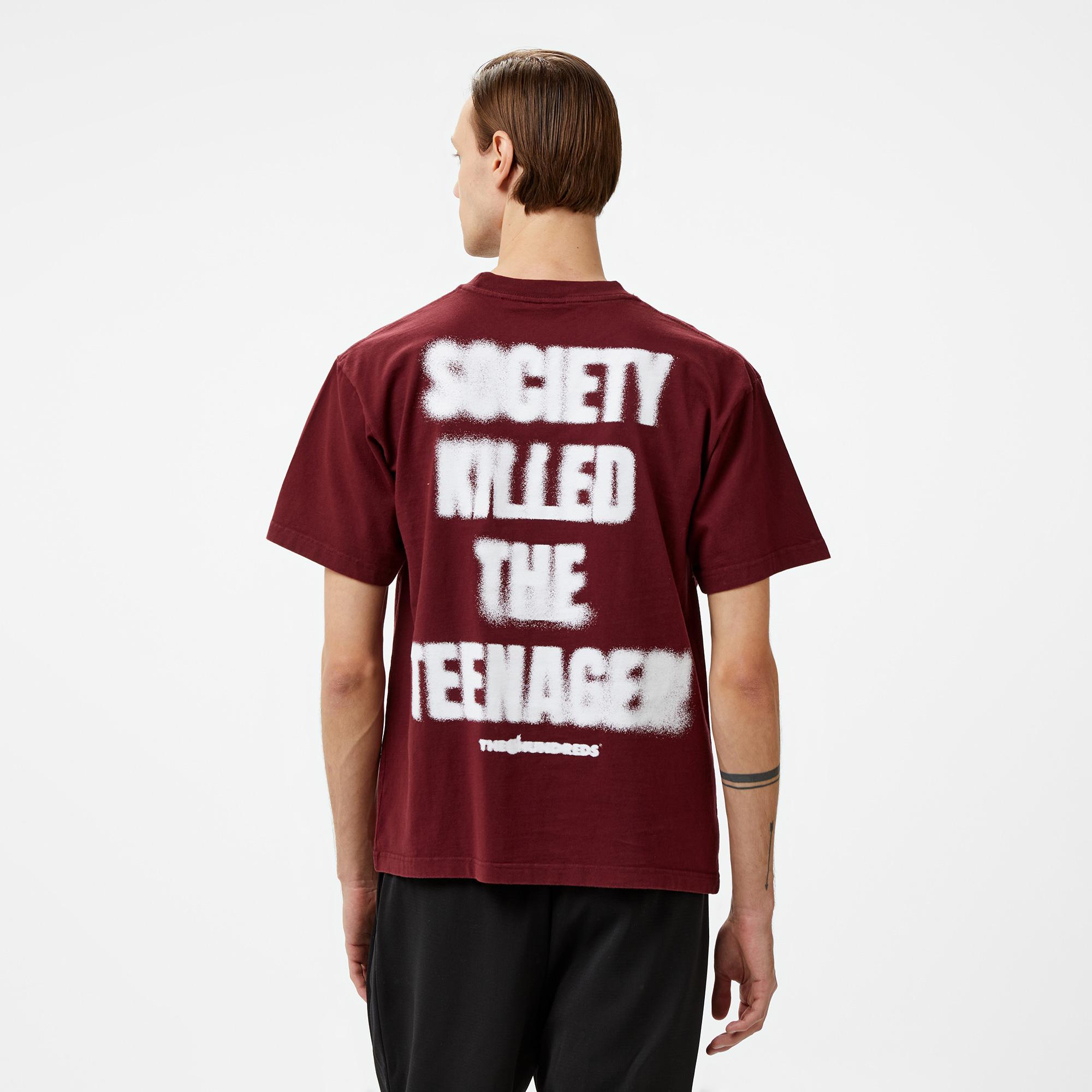 The Hundreds Society Kills Erkek Bordo T-Shirt