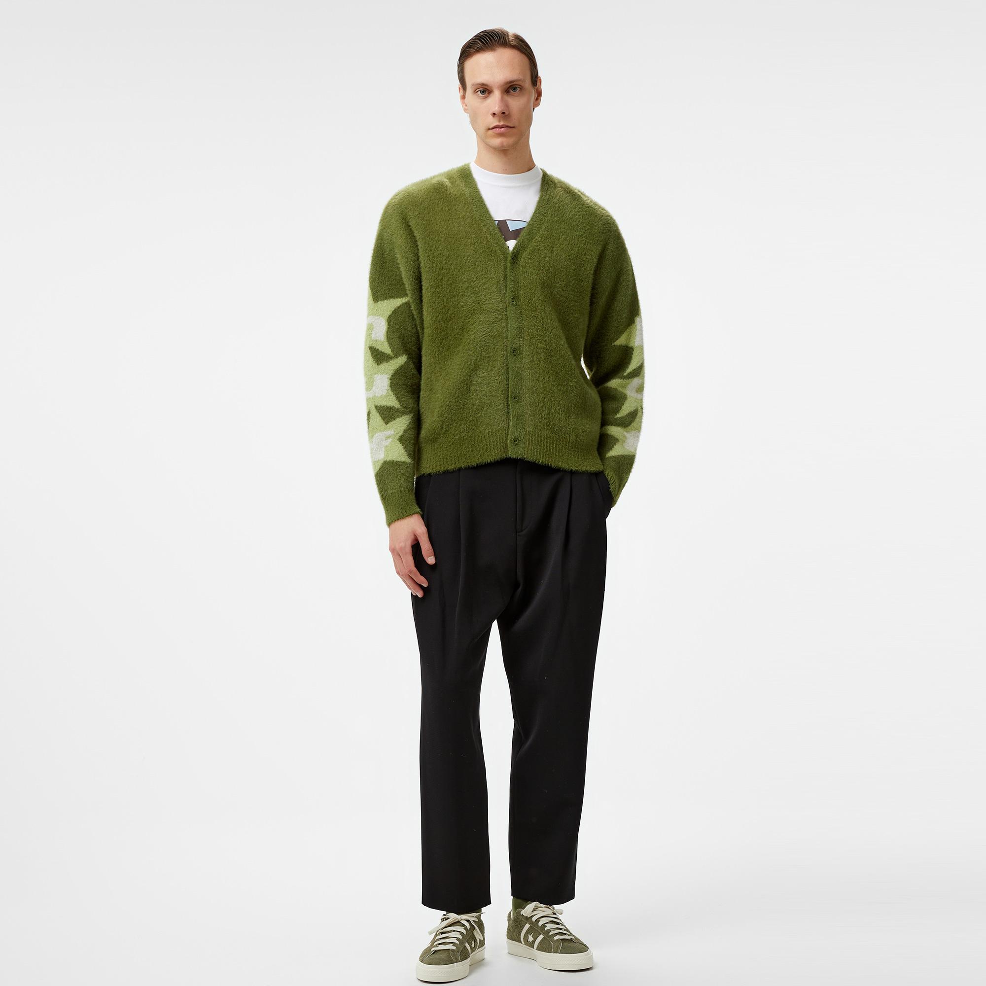 HUF Ursa Mohair Cardigan Erkek Yeşil Ceket