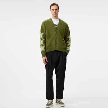  HUF Ursa Mohair Cardigan Erkek Yeşil Ceket