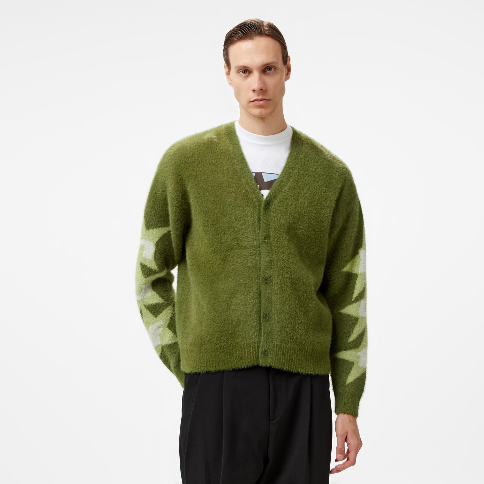 HUF Ursa Mohair Cardigan Erkek Yeşil Ceket