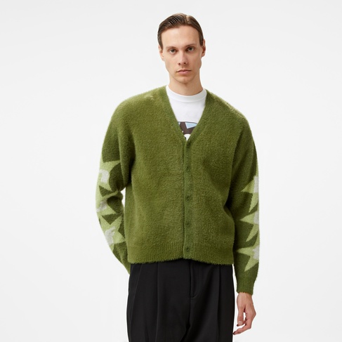  HUF Ursa Mohair Cardigan Erkek Yeşil Ceket