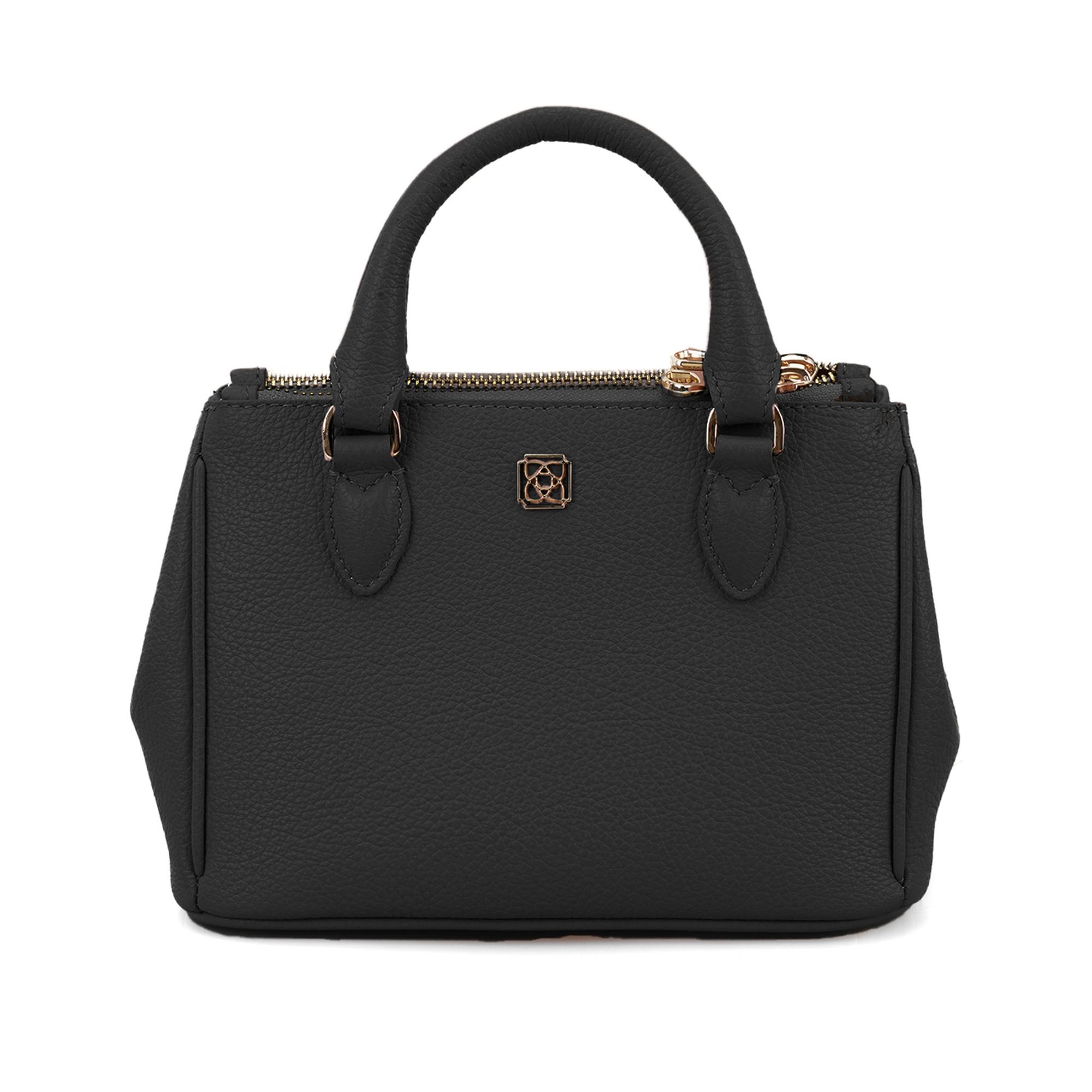 Fleur Siyah Kadın Deri El Çantası