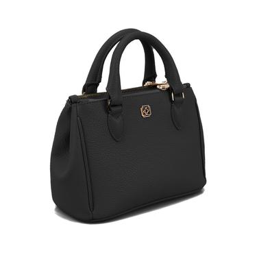  Fleur Siyah Kadın Deri El Çantası