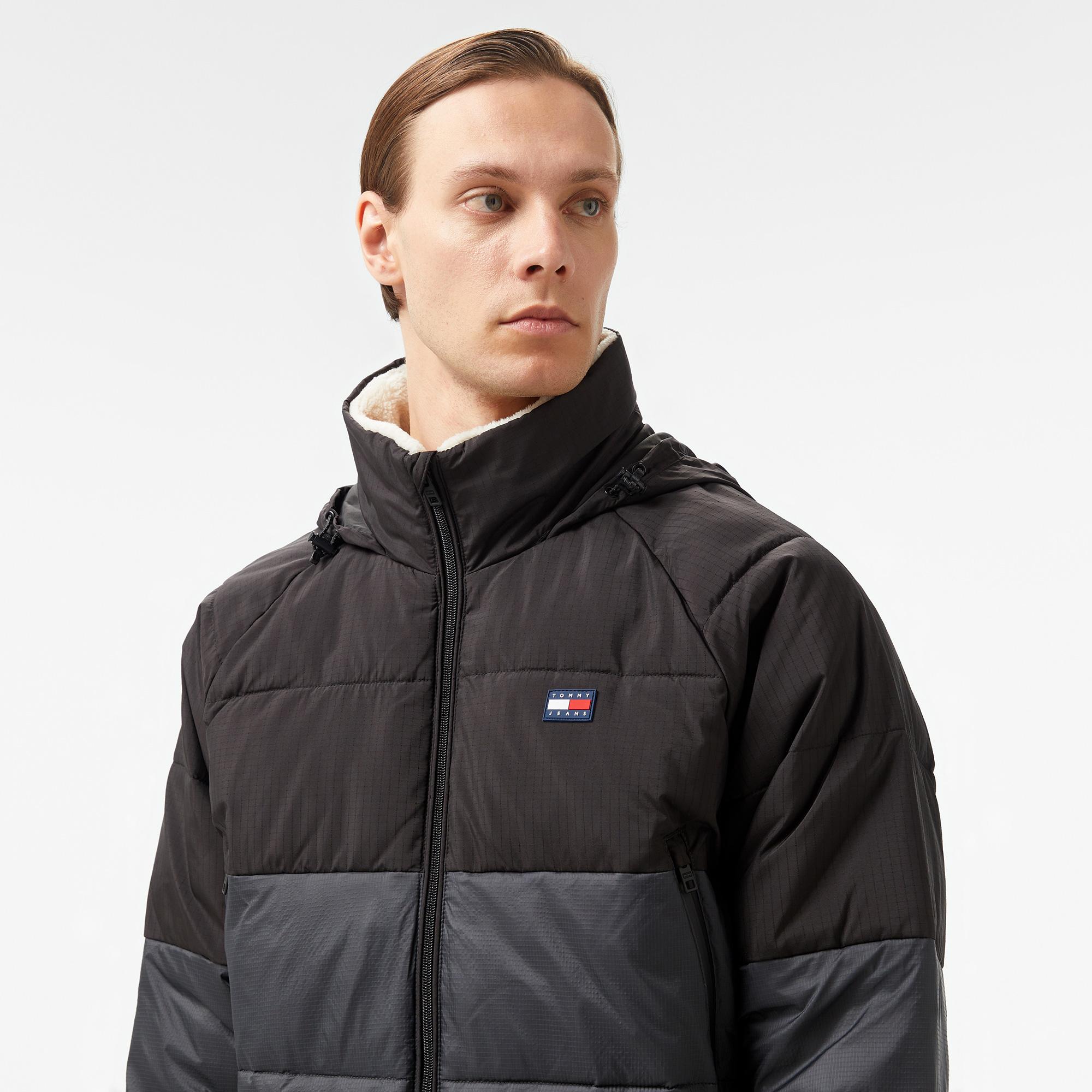 Tommy Hilfiger Jeans Vaıl Two Tone Puffer Erkek Siyah Ceket