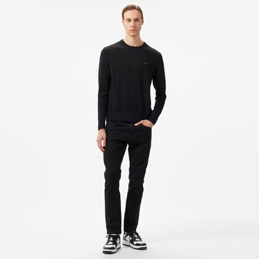  Tommy Hilfiger Pima Crew Neck Erkek Siyah Kazak