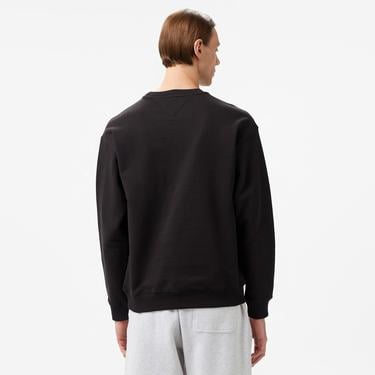  Tommy Hilfiger Monotype Heavy Twill Erkek Siyah Sweatshirt