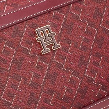  Tommy Hilfiger Monoplay Leather Kadın Kırmızı Çapraz Çanta
