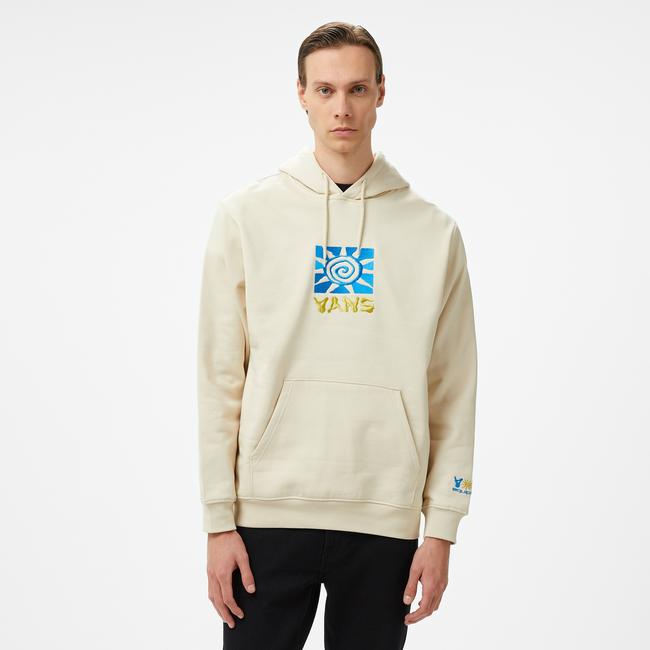 Vans Field Equipment Loose Po Erkek Krem Rengi Sweatshirt