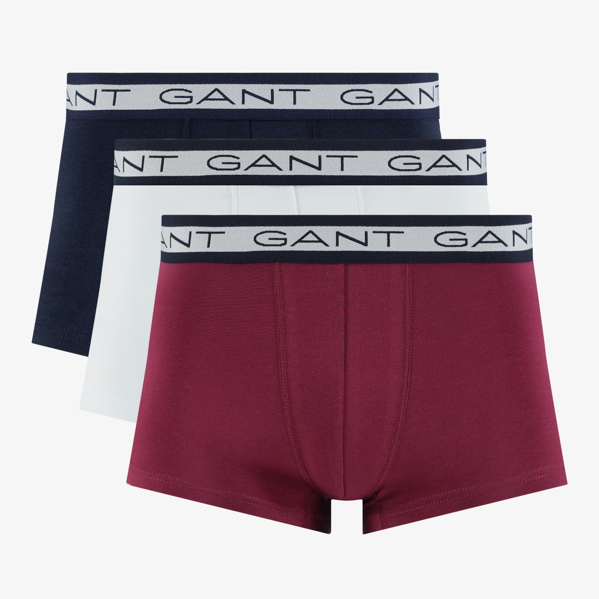 GANT Erkek Lacivert Slim Fit Logolu 3'lü Boxer