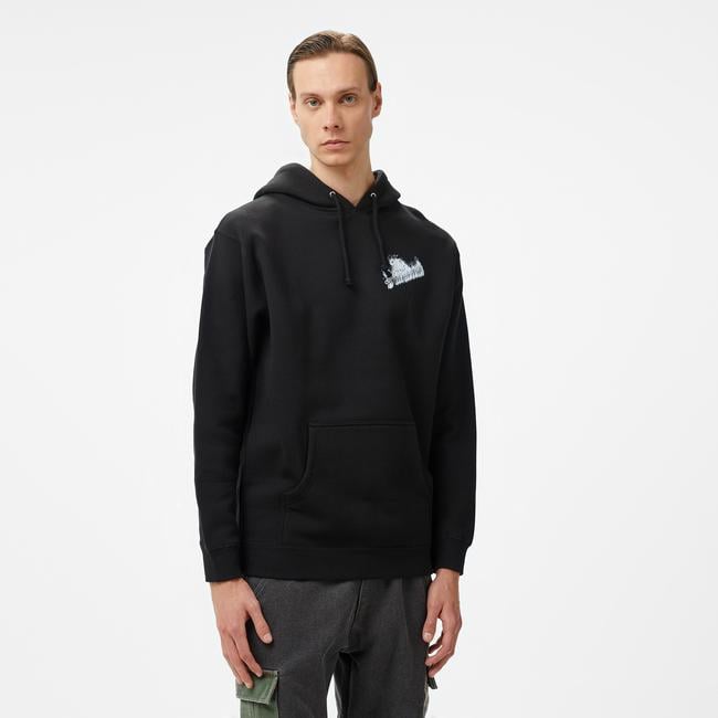  The Hundreds Blurred Slant Pullover Erkek Siyah Sweatshirt