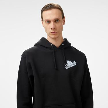  The Hundreds Blurred Slant Pullover Erkek Siyah Sweatshirt