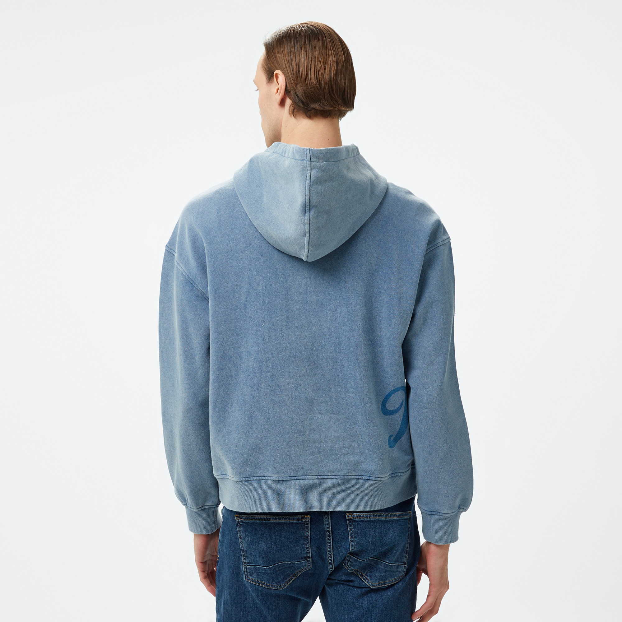 The Hundreds Washed Slant Pullover Erkek Lacivert Sweatshirt