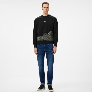  Boss Erkek Siyah Sweatshirt